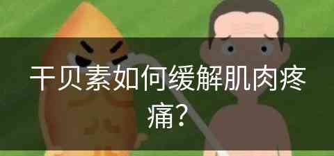 干贝素如何缓解肌肉疼痛？